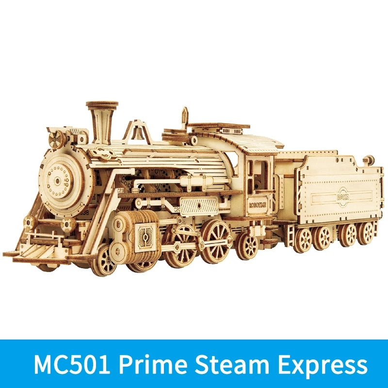 Robotime ROKR 3D Wooden Train Puzzle Kit