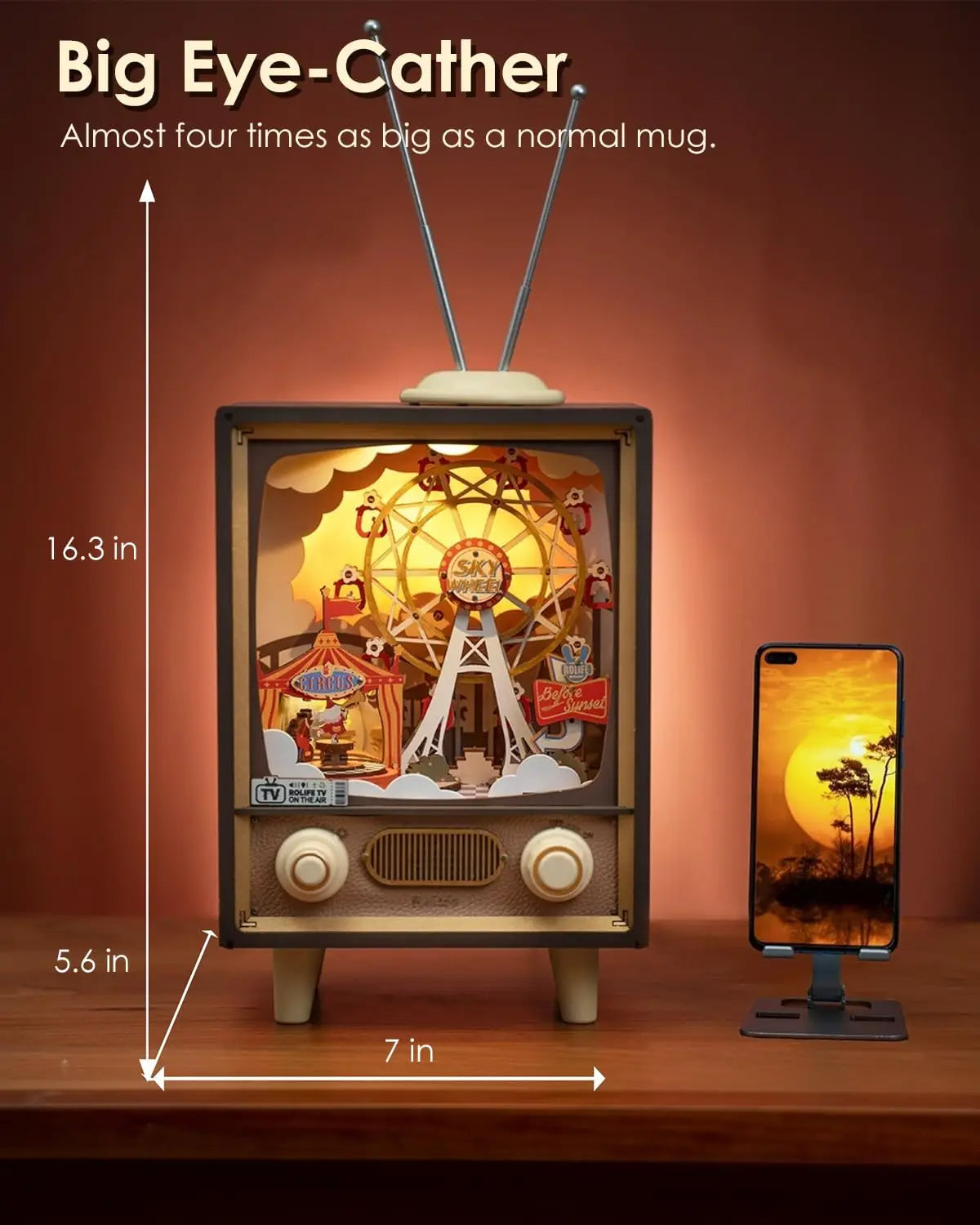 Leather Roller Coaster Music Box Night Light