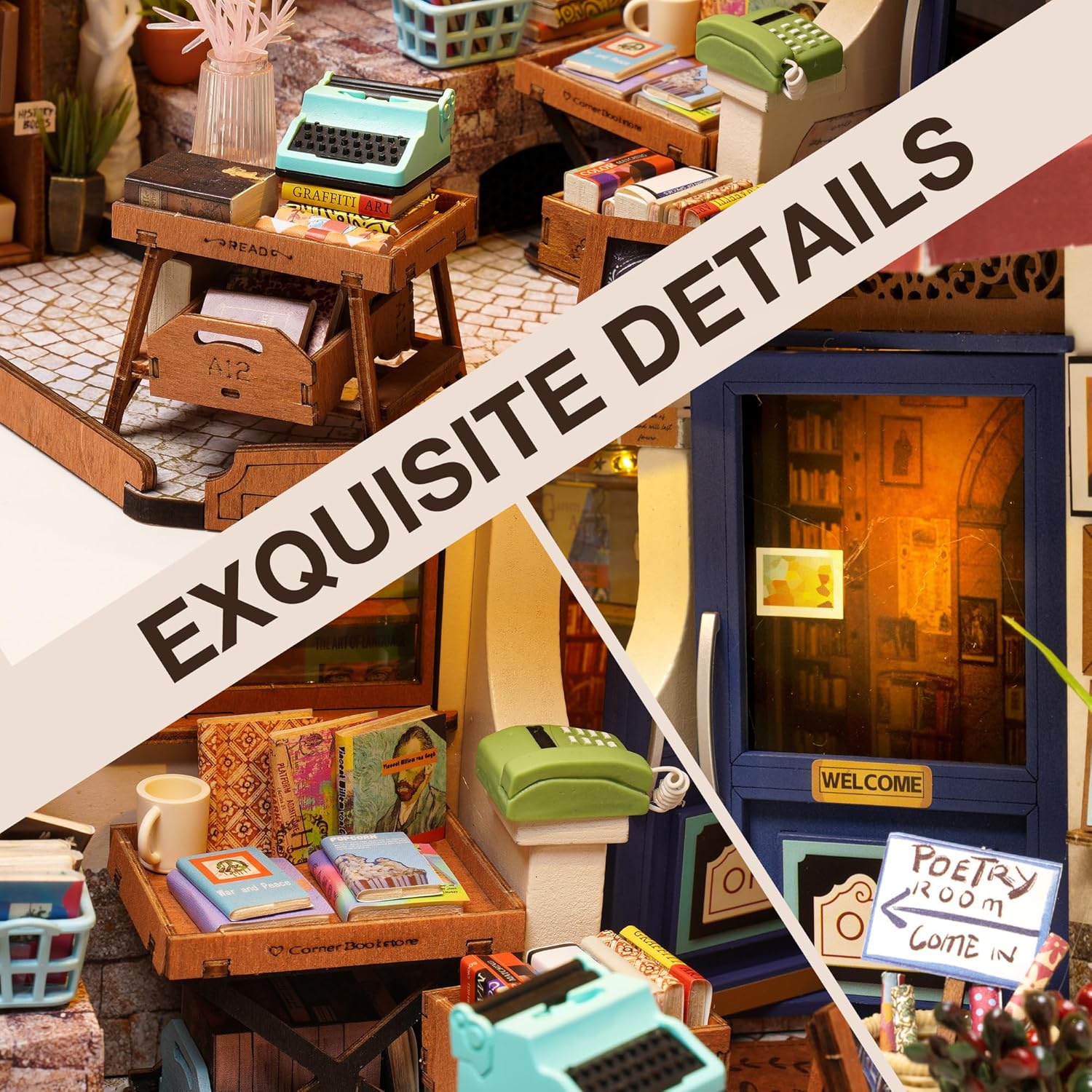 DIY Miniature Bookstore Kit