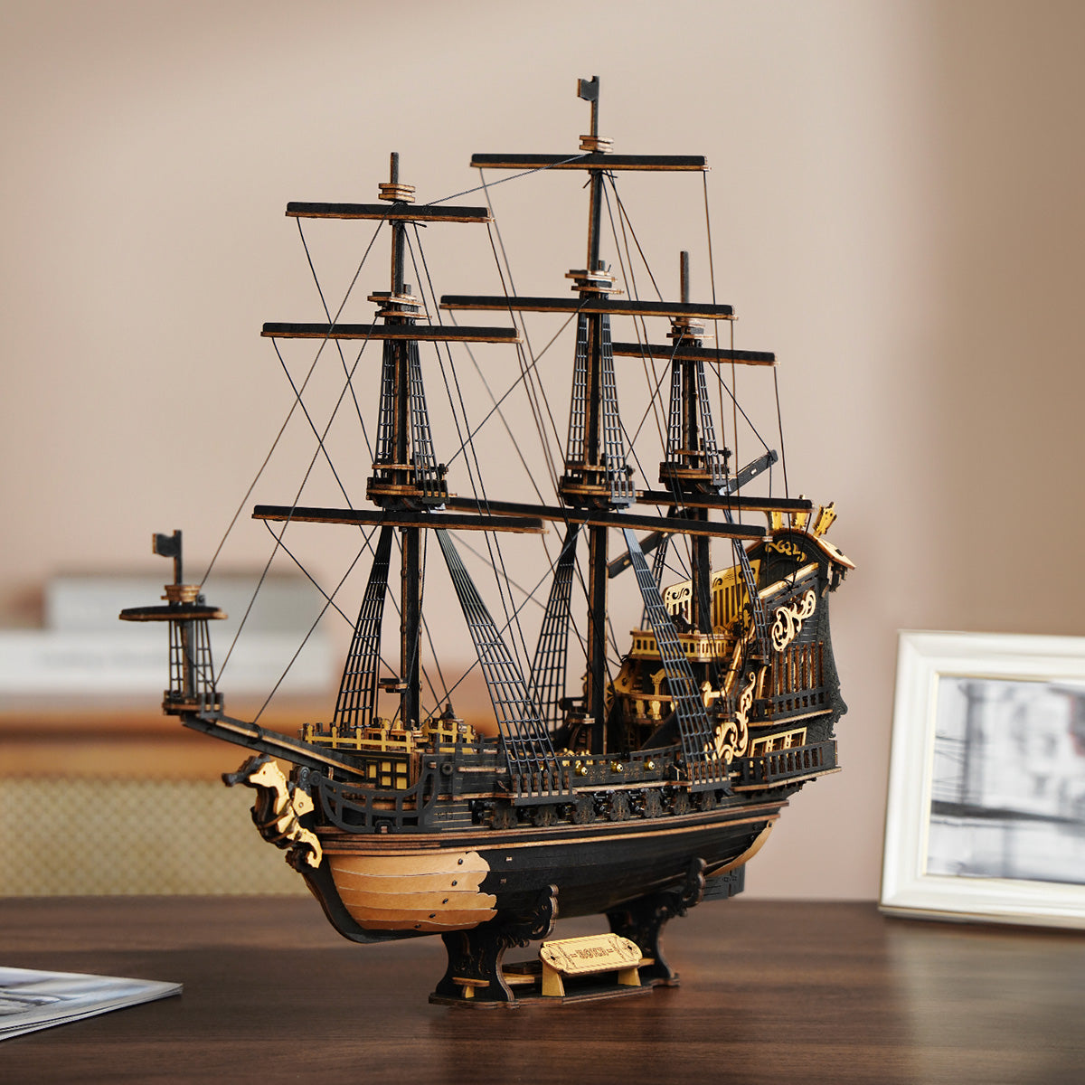 Majestic Seahorse Barque Wooden Model Ship