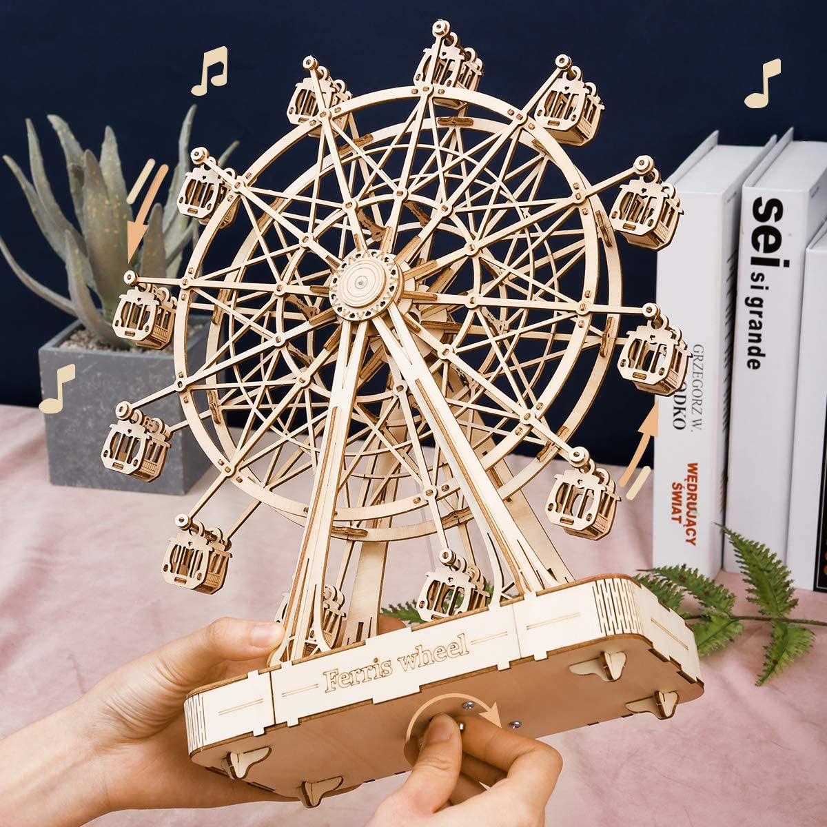 Robotime DIY Wooden Ferris Wheel Music Model