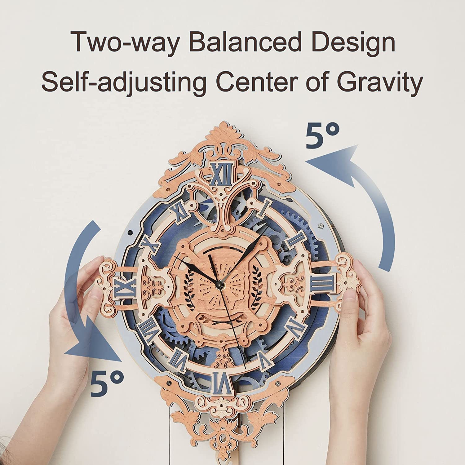 Robotime ROKR Romantic Notes 3D Wooden Wall Clock Puzzle