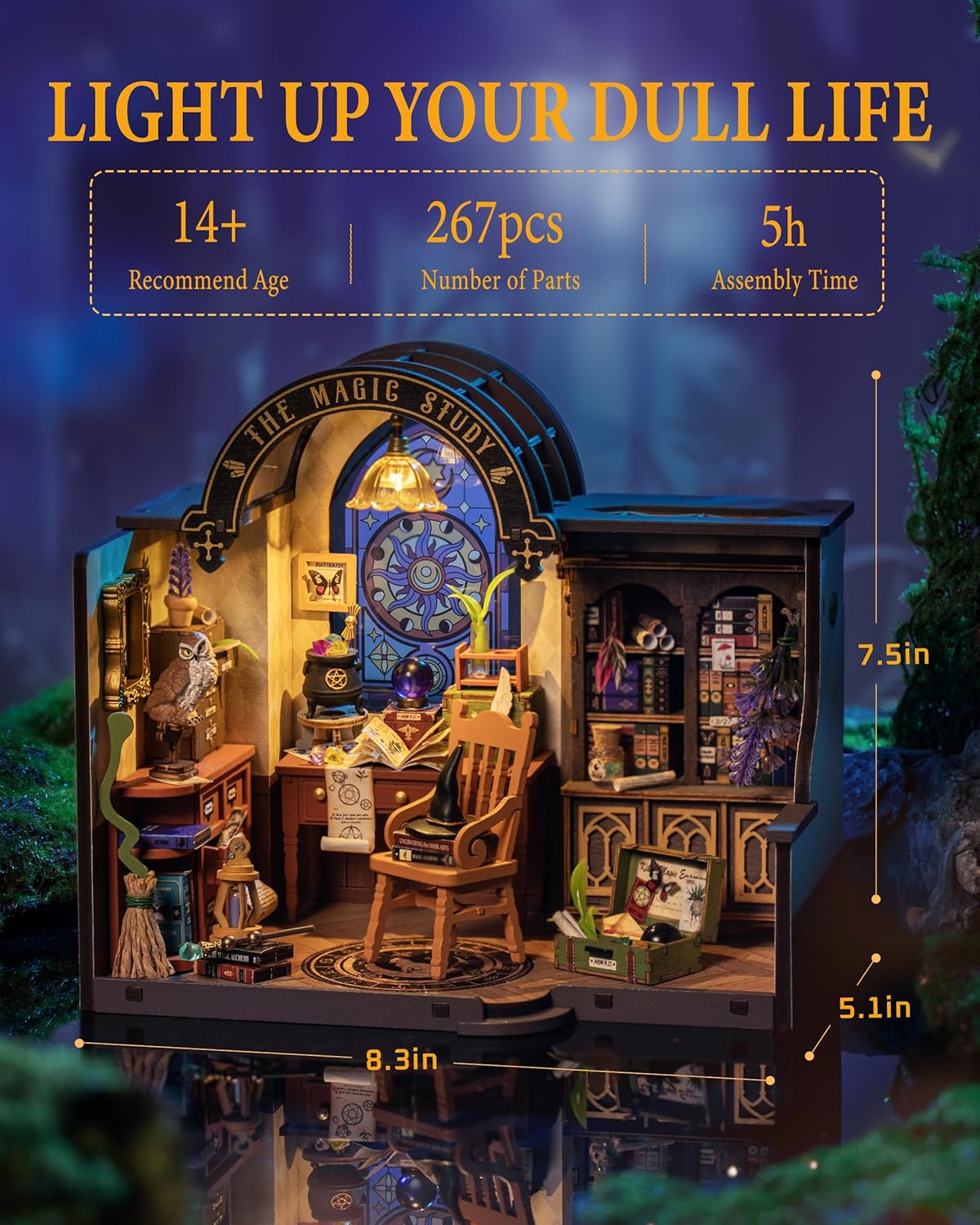 ROBOTIME Magic Study DIY Miniature House Kit