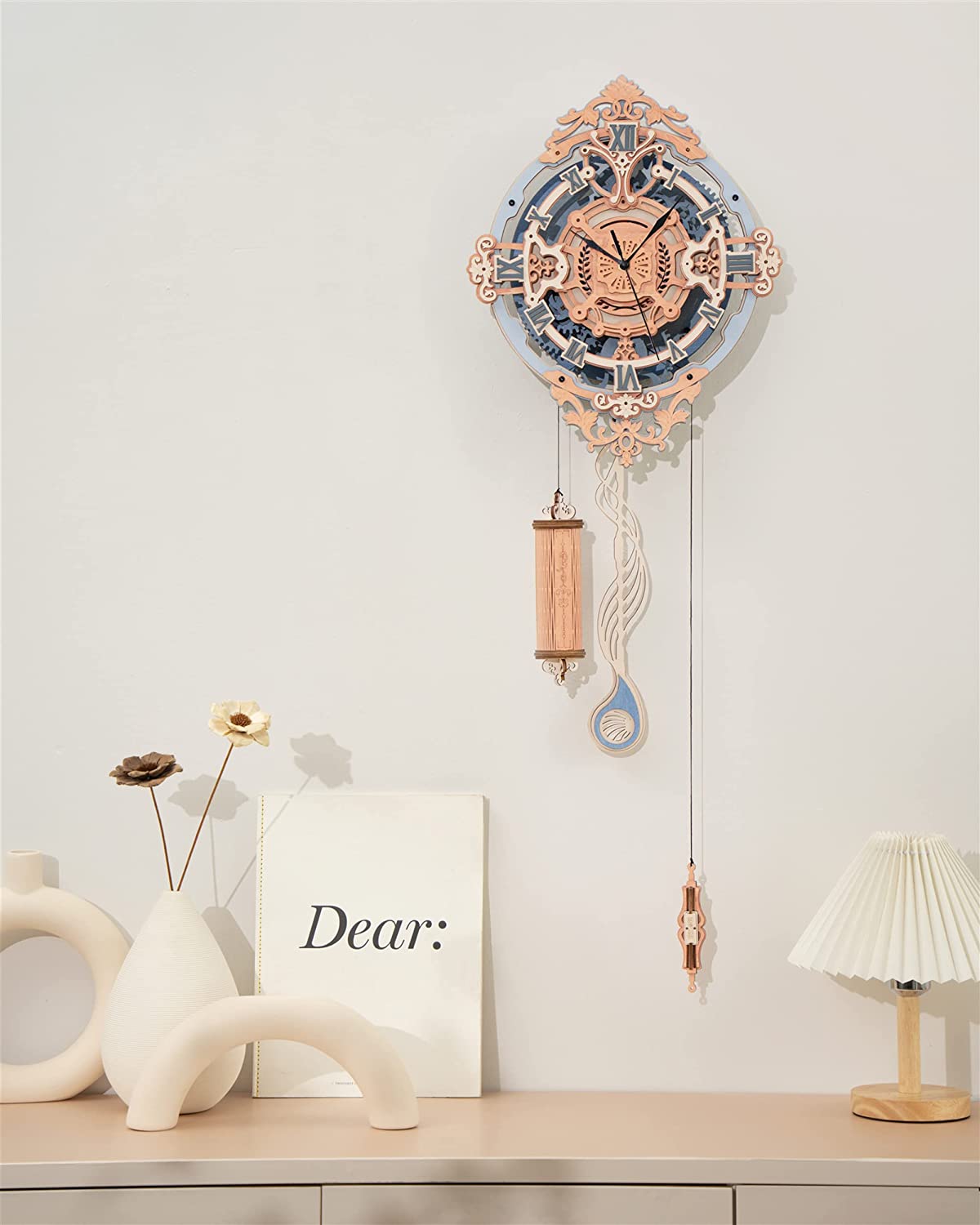 Robotime ROKR Romantic Notes 3D Wooden Wall Clock Puzzle